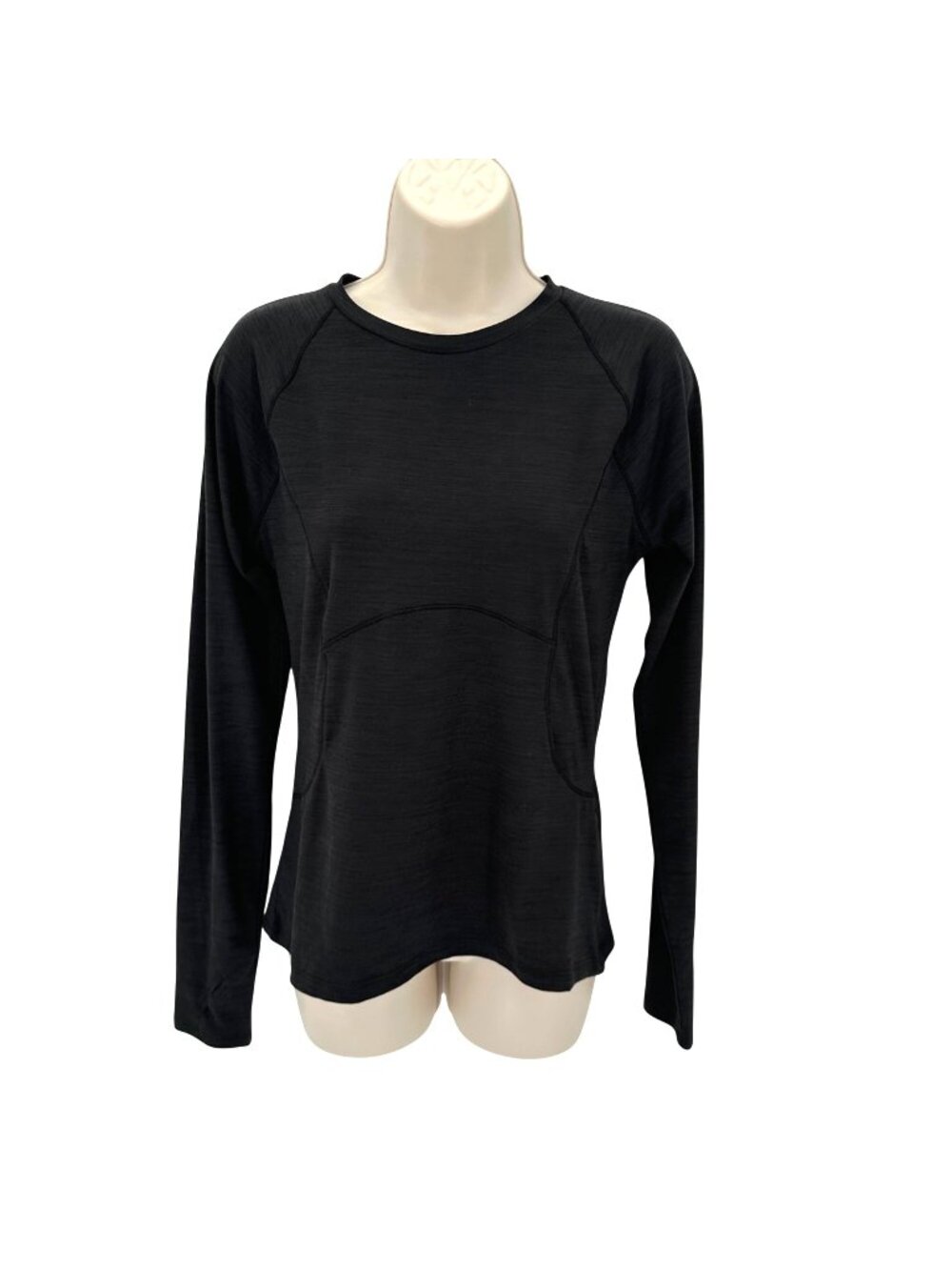 Spyder Active Black Long-Sleeve Athletic Top Womens S Side Zipper Pockets